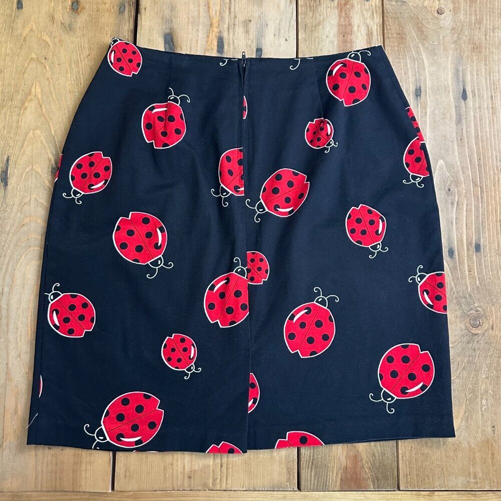 Briggs‎ Ladybug Skirt Black Red Pencil 12 New York Nature - Picture 4 of 8